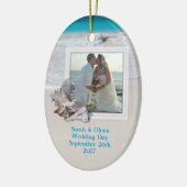 Beach Wedding Keepomwille Photo Ornament (Links)
