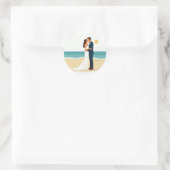 Beach Wedding Kiss Sticker (Tas)