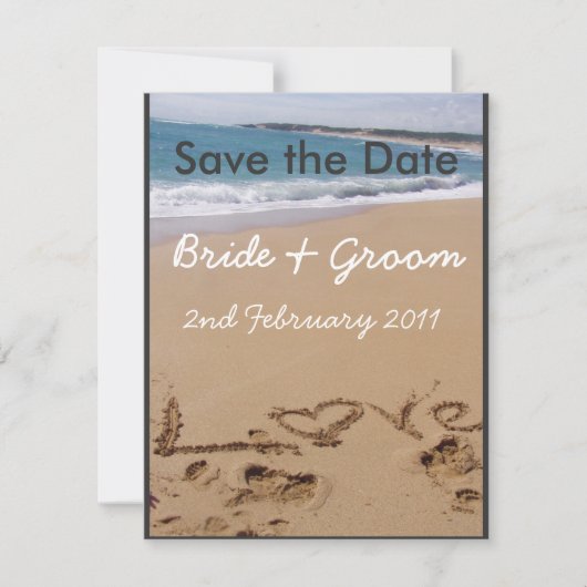 Beach Wedding - Kleur wijzigen om aan uw thema aan Save The Date (Voorkant)