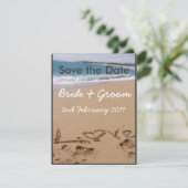 Beach Wedding - Kleur wijzigen om aan uw thema aan Save The Date (Staand voorkant)