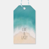 Beach Wedding labels voor gunsten Cadeaulabel (Achterkant)