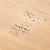 Beach Wedding, Lights Seashell Rehearsal Dinner Acryl Uitnodigingen (Laagn)