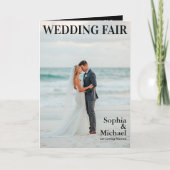 Beach Wedding Magazine Hoesje Uitnodiging (Voorkant)