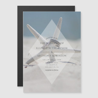 Beach Wedding Magnetische Uitnodiging
