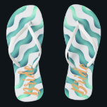 Beach Wedding Marine Bride Zomer Teenslippers<br><div class="desc">Trouwbruiloften voor de zomerbruiloft of strandbruiloften voor de teenslipper. Abstracte turquoise golven op een witte achtergrond met bruidstypografie. Een moderne en trendy marine flip flop met eenvoudige abstracte blauwe golven. Geweldig voor uw zomerse strand bruiloft. U kunt de tekst wijzigen of verwijderen.</div>