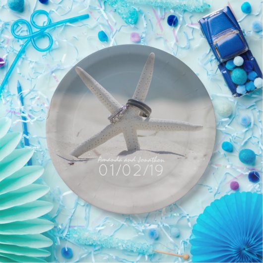 Beach Wedding matching Suite Papieren Bordje (Feest)
