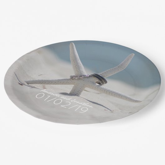 Beach Wedding matching Suite Papieren Bordje (Gekanteld)