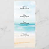 Beach Wedding - Menu (Achterkant)