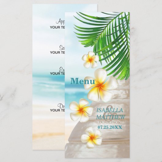 Beach Wedding - Menu (Voorkant / Achterkant)