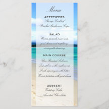 Beach Wedding Menu Sjabloon