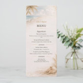 Beach Wedding Menu Template (Staand voorkant)