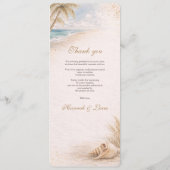 Beach Wedding Menu Template (Achterkant)