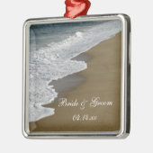 Beach Wedding Metalen Ornament (Links)