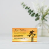 Beach Wedding Minister Visitekaartje (Staand voorkant)