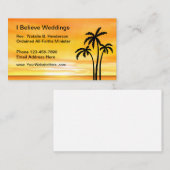 Beach Wedding Minister Visitekaartje (Voorkant / Achterkant)