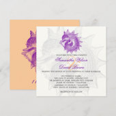 Beach Wedding  Mollusk Shell Paars Kaart (Voorkant / Achterkant)