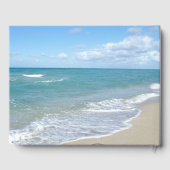 Beach Wedding Monogram Harten zand Gastenboek (Achterkant)