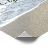 Beach Wedding Monogram Harten zand Poster (Hoek)