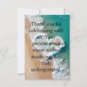 Beach Wedding Monogram Hearts in the Sand Magnet T Bedankkaart (Voorkant)