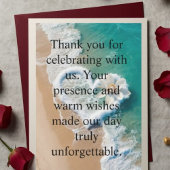 Beach Wedding Monogram Hearts in the Sand Magnet T Bedankkaart