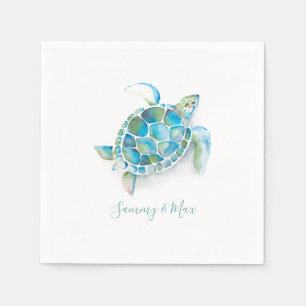Beach Wedding Napkins Zee Schildpad Servet