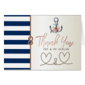 Beach Wedding Navy Rope, Harten, gestreept (Voorkant Horizontaal)