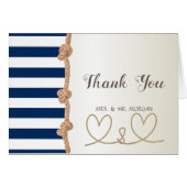 Beach Wedding Navy Rope, harten, Stripes (Voorkant Horizontaal)