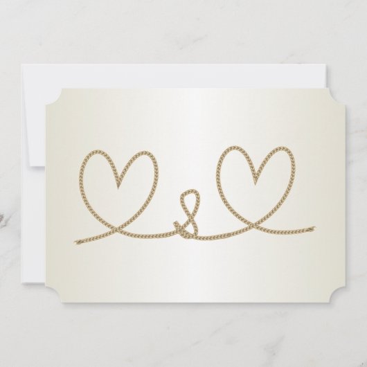 Beach Wedding, Navy Rope, Stripes Save the Date (Achterkant)