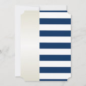 Beach Wedding, Navy Rope, Stripes Vrijgezellenfees Kaart (Achterkant)