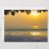 Beach Wedding Ocean Sunset Kaart (Achterkant)