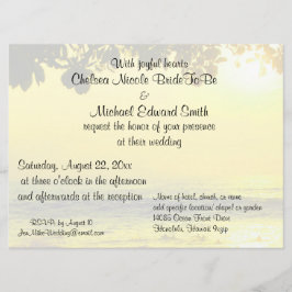 Beach Wedding Ocean Sunset Kaart