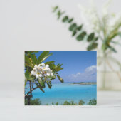 Beach Wedding Ocean Tahiti Flowers Briefkaart (Staand voorkant)