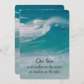 Beach Wedding Ocean Wave Kaart (Voorkant / Achterkant)