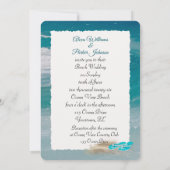 Beach Wedding Ocean Wave Kaart (Achterkant)
