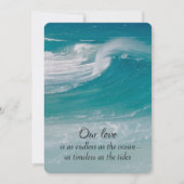Beach Wedding Ocean Wave Kaart (Voorkant)