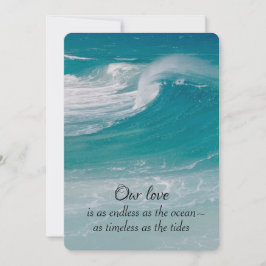 Beach Wedding Ocean Wave Kaart