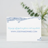 Beach Wedding Ocean Waves Website Kaart (Staand voorkant)