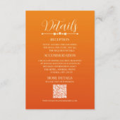 Beach Wedding Orange Starfish Bouquet Details Card Informatiekaartje (Voorkant)