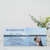 Beach Wedding | Paar met instapkaart- Kaart (Staand voorkant)