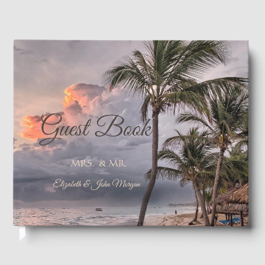 Beach Wedding, Palm Gastenboek (Voorkant)