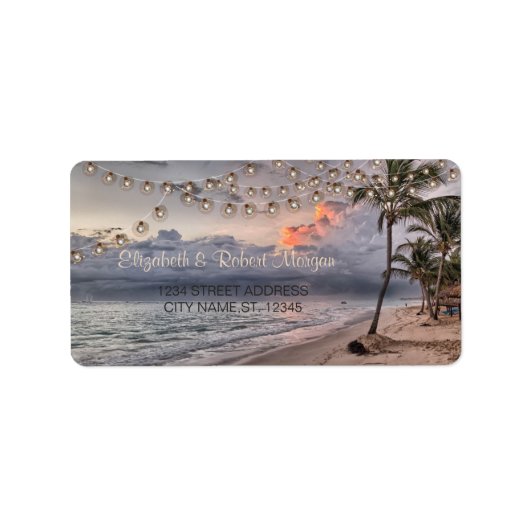 Beach Wedding, Palm Label (Voorkant)