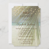 Beach Wedding Palm Leaves Vrijgezellenfeest Kaart (Voorkant)