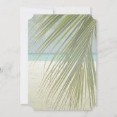 Beach Wedding Palm Leaves Vrijgezellenfeest Kaart (Achterkant)