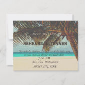 Beach Wedding, Palm Rehearsal Dinner Kaart (Voorkant)