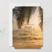 Beach Wedding, Palm Sunset Vrijgezellenfeest Kaart (Voorkant)