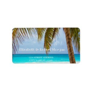 Beach Wedding Palm Wedding Label