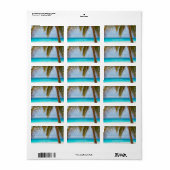 Beach Wedding Palm Wedding Label (Full Sheet)