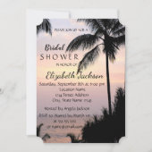 Beach Wedding Palms Sunset Vrijgezellenfeest Kaart (Voorkant)