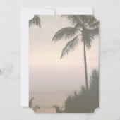 Beach Wedding Palms Sunset Vrijgezellenfeest Kaart (Achterkant)