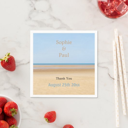 Beach Wedding Paper Napkins Servet (Insitu)